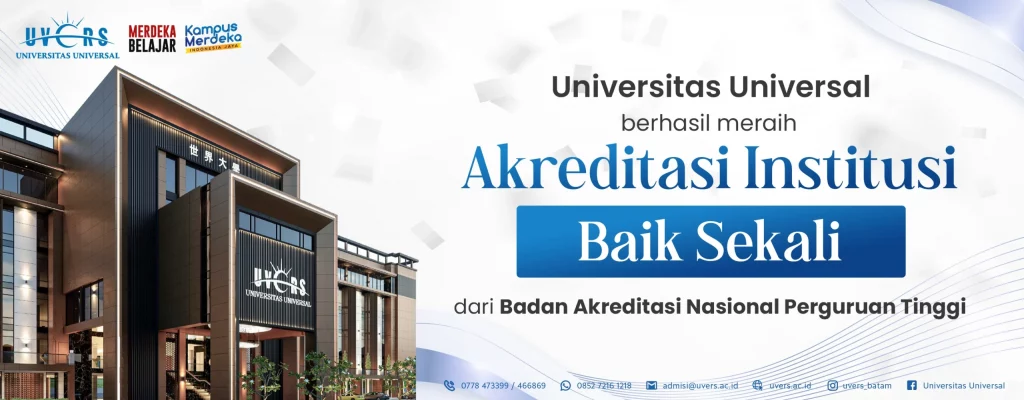 web banner akreditasi universitas universal